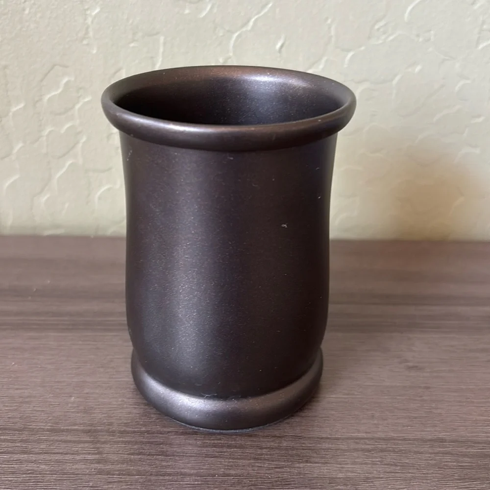 Threshold  Dark Bronze Metal‎ Tumbler Cup and Toothbrush Holder